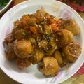 胡荃荃 的 (素）薑絲蠔油炒麵腸 cooksnap