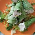il Anna Arveda quando ha preparato Cannoli di rucola con crema al salmone