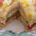 El cooksnap de ailen cuando hizo Torre de panqueques salada.