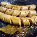El cooksnap de Elena C cuando hizo Salchichas bratwurst picantitas al vino blanco.