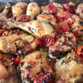 El cooksnap de Alexis cuando hizo Muslos de pollo al horno con tomates y patatas.