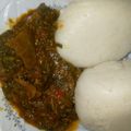 Halima Muhammad sani's cooksnap of when they made Tuwo with spinach soup.