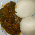 Halima Muhammad sani's cooksnap of when they made Tuwo with spinach soup.