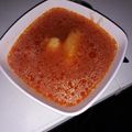 El cooksnap de Gabriela Ace cuando hizo Caldo de pollo rojo.