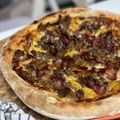 El cooksnap de Irene-Guirao cuando hizo Pizza barbacoa con masa y salsa caseras.