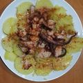 El cooksnap de Daniel Pinto cuando hizo Pulpo a la gallega salteado.