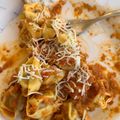 El cooksnap de Laura cuando hizo Tagliatelle en salsa de sofrito con mejillones y gulas.
