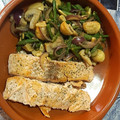 El cooksnap de Gilbert (Aprenent a la vida 📚♻️☯️) cuando hizo Salmón a la plancha con espárragos y setas.