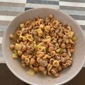 El cooksnap de Eduardo cuando hizo Sopa de conchitas con carne molida.