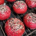 El cooksnap de Vanesa Diaz cuando hizo Pan de remolacha para hamburguesa 🍔.