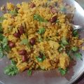 Seema Gupta का कुकस्नैप जब उन्होंने पोहा (poha recipe in Hindi) बनाया था।