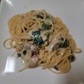 El cooksnap de Rut Borillo cuando hizo Pasta con espinacas y champiñones a la crema.