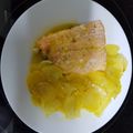El cooksnap de Marian18 cuando hizo Salmón a la naranja al horno con guarnición de patatas.