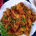 Madhvi Dwivedi का कुकस्नैप जब उन्होंने स्पाइसी ड्राई कटहल की सब्जी(spicy dry kathal ki sabzi recipe in hindi) बनाया था।