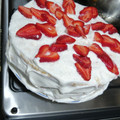 El cooksnap de Gretel Braun saldias cuando hizo Torta bizcocho relleno de manjar y cobertura de merengue.