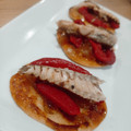 El cooksnap de MariadeGrazia cuando hizo Blinis de cebolla caramelizada, pimiento del piquillo y filetes de melva.
