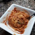 El cooksnap de Nicolas Torres cuando hizo Polenta con salsa y queso fit.