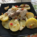 El cooksnap de Rafael F cuando hizo Dorada al horno con patatas y verdura.