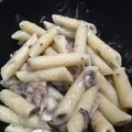 El cooksnap de Andrea dlrg cuando hizo Pasta cremosa con champiñones.