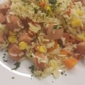 El cooksnap de Ayariz cuando hizo Arroz caldoso con salchichas Frankfurt.