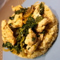 El cooksnap de Angel Burcio Arroba cuando hizo Lomo de cerdo ibérico en salsa de yogur y champiñones con quinoa.