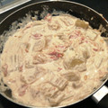El cooksnap de Lorena Vela cuando hizo 70. Cardo con jamón y almendras.