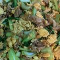 yasu_ha's cooksnap of when they made タレが絡む☆豚肉と卵、小松菜の炒めもの.