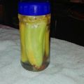 El cooksnap de Rosana Benitez cuando hizo Ajies verdes en vinagre.