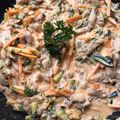 kisördög Cooksnap-ja, amikor elkészítette a(z) Cukkinis csirkemell sárgarépával, tejszínnel receptet.