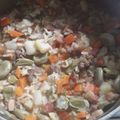 El cooksnap de Cintia Amorín cuando hizo Guiso de arroz con habas y choclo.