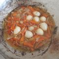 Cooksnap dari Eno Aryanto untuk resep Bekal suami (tempe goreng + sostel+udang+wortel saus tiram)