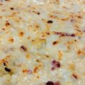 El cooksnap de Maurice Colmener cuando hizo Coliflor en salsa bechamel con taquitos de jamón.