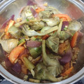El cooksnap de Luci Garcia Garcia cuando hizo Alcachofas con cherry jengibre y cebolla(vegana).