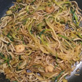 El cooksnap de Blanca G cuando hizo Spaghetti de calabacín con gulas y gambones al ajillo.