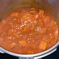 El cooksnap de Tere Sama cuando hizo Magro con pimiento verde y tomate en olla express.