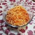 El cooksnap de Rafel Curto cuando hizo Espaguetis all' arrabbiata.
