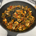 El cooksnap de Caritina Rb cuando hizo Pasta con verduras y langostinos con salsa de soja.