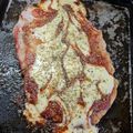 El cooksnap de Sonia Hirzberger cuando hizo Matambrito de cerdo a la pizza al horno.