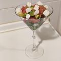 El cooksnap de Raul cuando hizo Ensalada del día, con salmón, queso feta y aliño con sabor inglés.