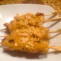 El cooksnap de Enrique Rodriguez cuando hizo Brochetas de pollo satay con salsa de cacahuete.