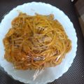 El cooksnap de Ana Isabel G C cuando hizo Espagueti en salsa de cacahuete rojo y pollo.