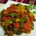 Bethica Das's cooksnap of when they made Capsicum stir fry with peanut powder.