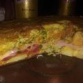 El cooksnap de Vanesa Valda cuando hizo Tortilla de papas rellena de jamón y queso.