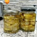 El cooksnap de Luciana Cóceres cuando hizo Berenjenas en escabeche.