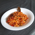 El cooksnap de Alejandra cuando hizo Arroz meloso con carne picada y pimiento.