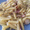 El cooksnap de Irene-Guirao cuando hizo Macarrones carbonara.