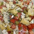 El cooksnap de Daniel González cuando hizo Ensalada con queso en aceite y alcachofas.