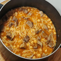El cooksnap de MarinaCP cuando hizo Fideos con costillas y garbanzos.