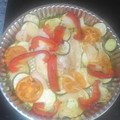 El cooksnap de Laura Cano cuando hizo Merluza al horno cubierta de vegetales.