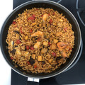 El cooksnap de Enrique C. cuando hizo Fideuá de marisco.
